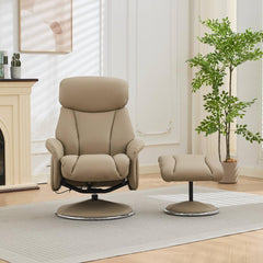 Sahara Real Leather Swivel Recliner