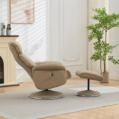 Sahara Real Leather Swivel Recliner