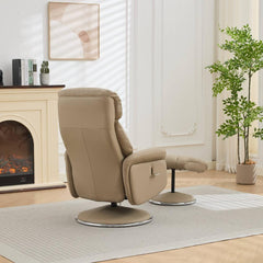Sahara Real Leather Swivel Recliner