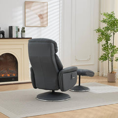 Sahara Real Leather Swivel Recliner