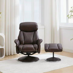 Sahara Real Leather Swivel Recliner