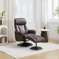 Sahara Real Leather Swivel Recliner