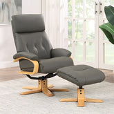 Vienna Real Leather Swivel Recliner