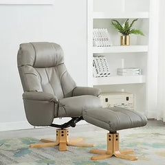 Dubai Luxury Plush PU Swivel Recliner