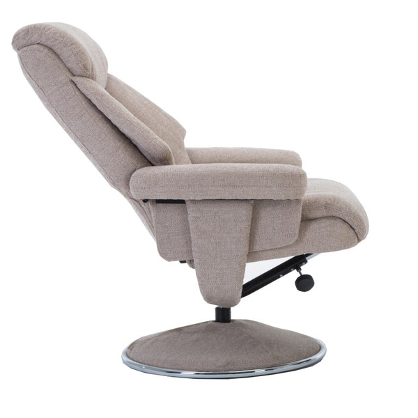 Biarritz Soft Fabric Swivel Recliner