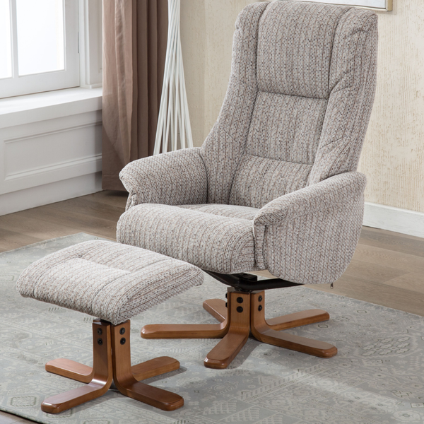 Synergy fabric hot sale swivel glider recliner