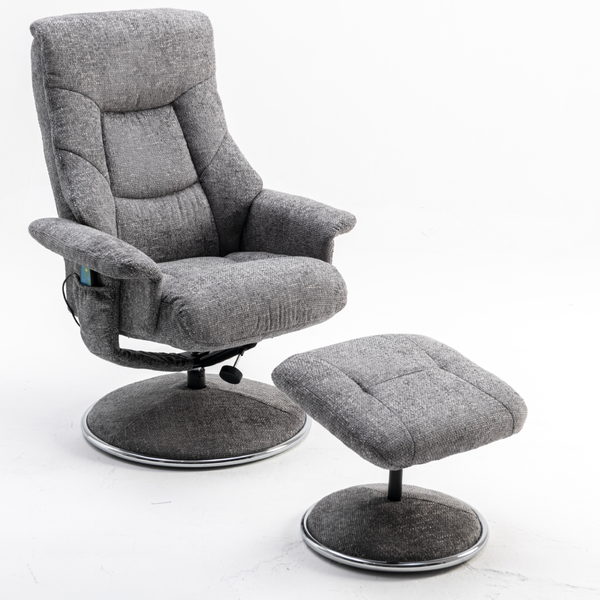 Riviera Heated Fabric Massager Swivel Recliner