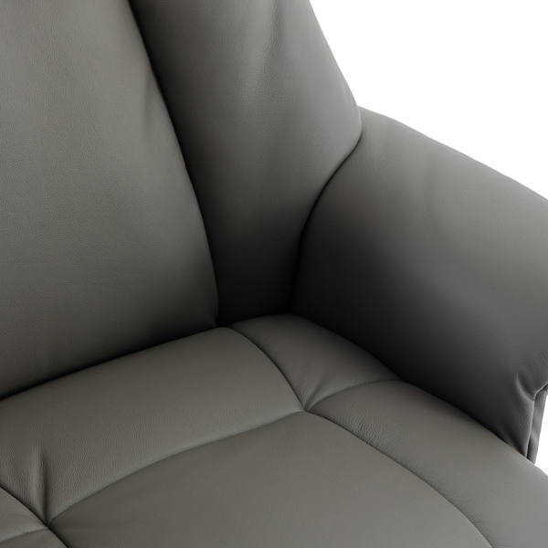 Denver Real Leather Luxury Swivel Recliner Chair