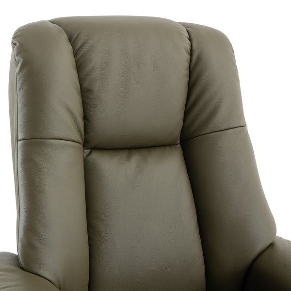 Denver Real Leather Luxury Swivel Recliner Chair