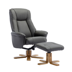 Hawaii Real Leather Swivel Recliner Chair