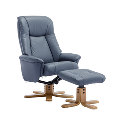 Hawaii Real Leather Swivel Recliner Chair