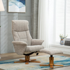 Marseilles Soft Fabric Swivel Recliner Chair