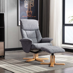 Marseilles Soft Fabric Swivel Recliner Chair