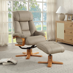 Nice Luxury Real Leather Swivel Recliner Chair