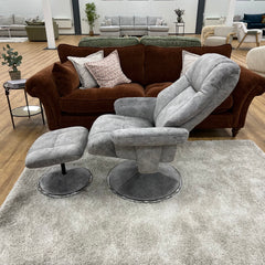 Refurbished Denver Elephant Luxury Soft Fabric Recliner Chair