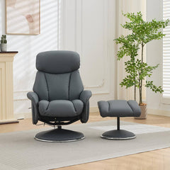 Sahara Real Leather Swivel Recliner