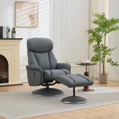 Sahara Real Leather Swivel Recliner