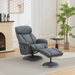 Sahara Real Leather Swivel Recliner