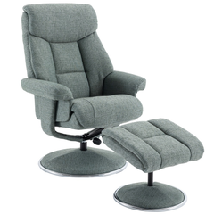 Biarritz Soft Fabric Swivel Recliner