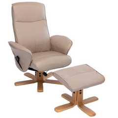 Alexandria Faux Leather Heated Swivel Massager Recliner