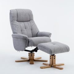 Dubai Warm Fabric Swivel Recliner