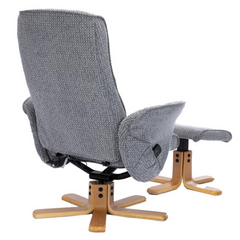 Alexandria Fabric Heated Swivel Massager Recliner